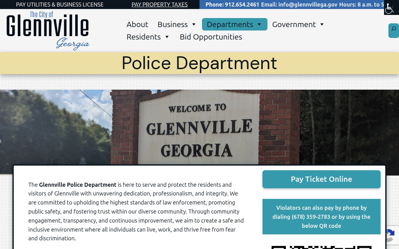 Glennville court records police and municipal court instructions