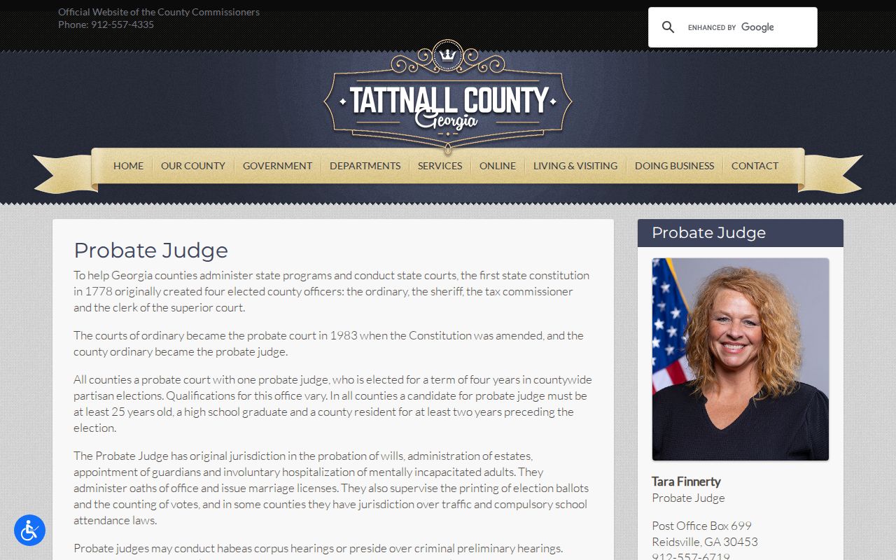Tattnall County civil docket Probate Court source
