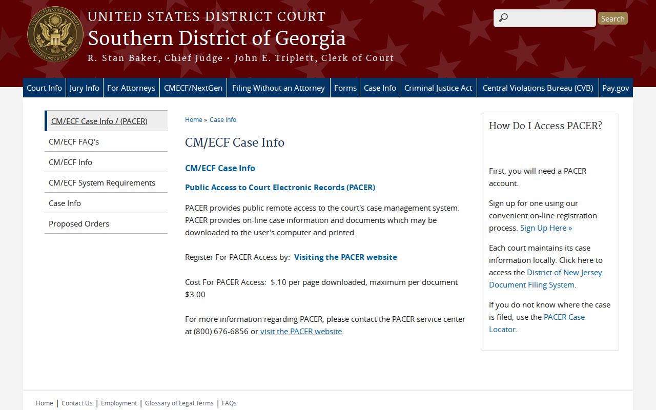 Tattnall County criminal court docket federal access