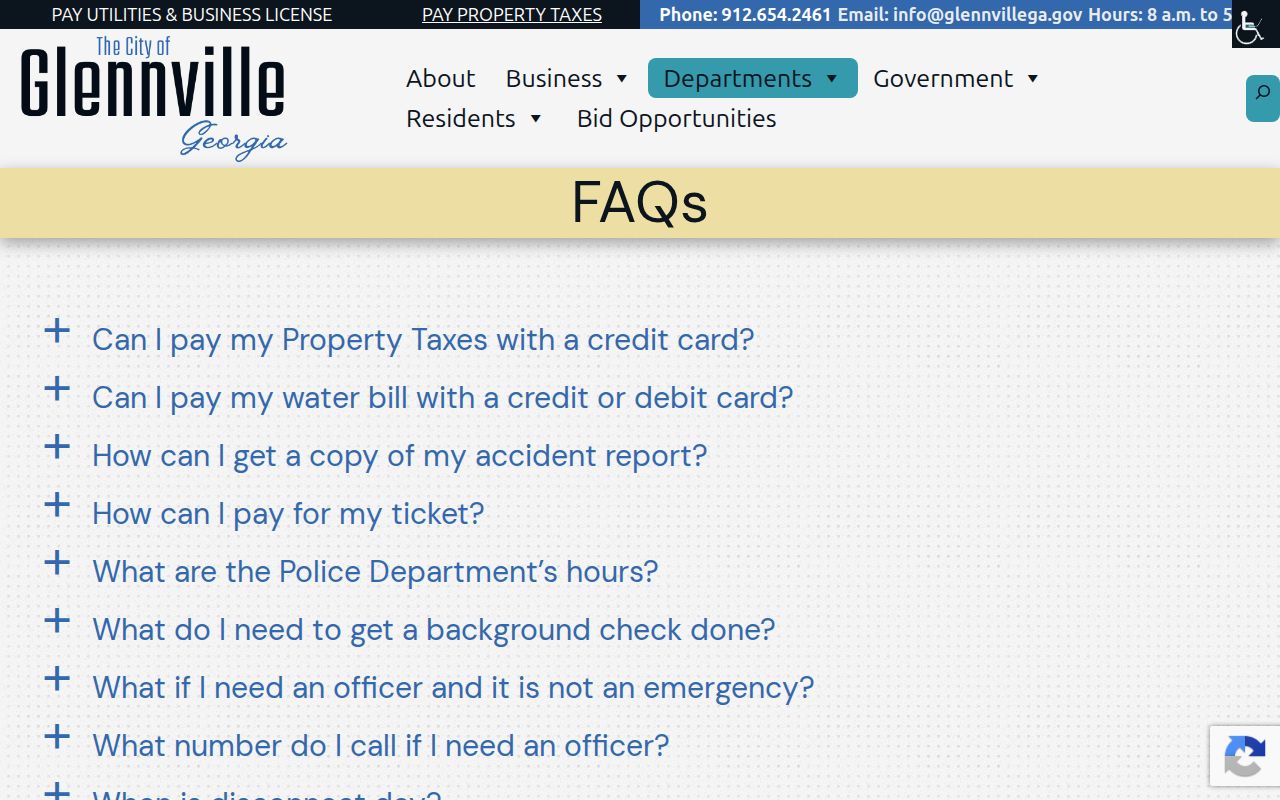 Glennville traffic ticket FAQ with lookup instructions